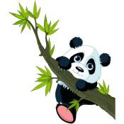 Micasia - Sticker de fenêtre Climbing Panda Dimension: 46cm x 40cm