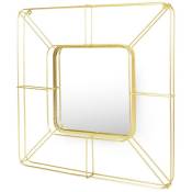 Miroir bas, d'or 55,5x55,5 - d'or