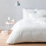 Parure de lit coton blanc 140 x 200 cm