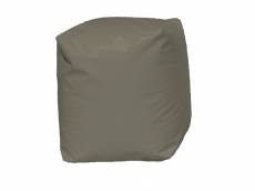 Pouf Cube Taupe - Taupe - 45 X 38 X 38 cm