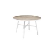 Sans Marque - Table de jardin ronde - Diametre 120 cm - Aluminium