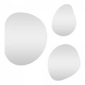 Set de 3 miroirs formes irrégulières blanc