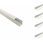 Silumen - Profilé Aluminium pour Bandeau led - Cache Blanc Opaque - Pack - Blanc