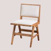 Sklum - Chaise de salle à manger rembourrée en bois de frêne Lali Marron cendré Marron cendré