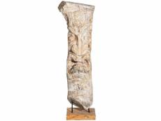 Statue masque déco en bois 105 cm