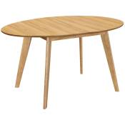 Table à manger extensible ovale en bois clair L150-200 cm marik - Chêne clair