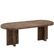 Table basse en bois de sapin marron 120x40cm