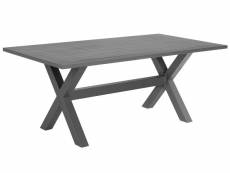Table de jardin en aluminium gris 200 x 105 cm cascais 149809