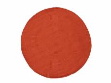 Tamtam - tapis en coton effet cordage orange diam.120