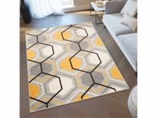 Tapiso lazur tapis salon moderne jaune gris blanc noir géométrique 160x220 C569K GRAY/DARK_GRAY 1,60-2,20 LAZUR