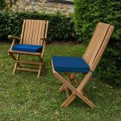 Teck'attitude - Coussin bleu marine pour chaises et fauteuils pliants - Bleu Marine