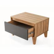 Toilinux Table de chevet design bois Samba - L. 60