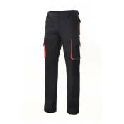 Velilla - Pantalon multipoches bicolore Noir / Rouge