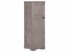 Vidaxl armoire en plastique 40x43x125 cm design de bois gris