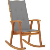 Vidaxl - Chaise à bascule avec coussins Bois d'acacia