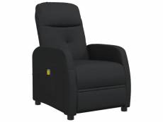 Vidaxl fauteuil de massage noir tissu 289828