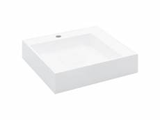 Vidaxl lavabo 50x50x12,3 cm fonte minérale|marbre blanc 144071