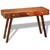 Vidaxl - Table console avec 3 tiroirs 76 cm Bois massif