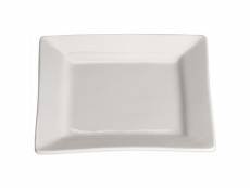 Assiette plate carrée porcelaine elegantia 150 mm - lot de 6 - stalgast - 15 cm porcelaine