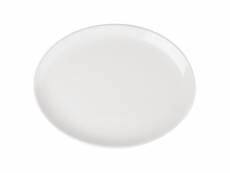 Assiettes creuses ovales en porcelaine blanche 305(l)x241(l)mm
