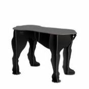 Banc Rex / Table basse - 80 x 30 cm - Ibride noir en plastique