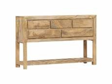 Buffet, meuble de rangement 120 x 30 x 75 cm bois de manguier massif,armoire de rangement tehzhr75182