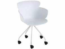 Chaise eva roulettes polypropylene blanc