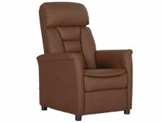Chaise inclinable marron similicuir