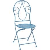 Chaise pliante en métal - Bleu