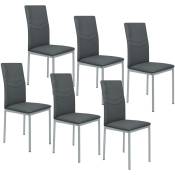 Chaises de salle à manger - design italien élégant, chaise rembourrée, revêtement en similicuir, moderne et élégant à la table à manger - Lot de 6