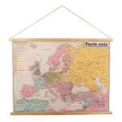 Comptoir De Famille - Toile murale carte Europe 100x75cm