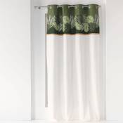 Coton D'intérieur - rideau a oeillets 140 x 240 cm coton uni+top imprime+jute guinee - Sans