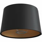 Creative Cables - Abat-jour Athena avec culot E27 pour lampe de table - Made in Italy | Noir - Noir