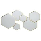 Decoration Miroir Hexagonal - dore