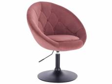 Fauteuil chaise longue avec accoudoirs en velours rose