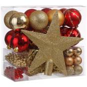 Fééric Lights And Christmas - Kit de sapin Soir de Noël 44 pièces rouge/or Feeric lights & christmas