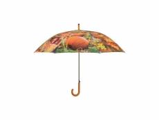 Grand parapluie bois et métal toile polyester automne