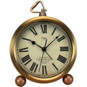 Horloge de table dorée, rétro vintage sans tic-tac
