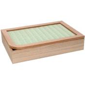 Iperbriko - Boîte à thé rectangulaire en bois marron cm20x6x29