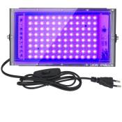 Keyoung - Projecteur uv led 100W Lumière Noire IP65 Imperméable, Lampe led Ultra-violet, Eclairage à Effet pour Aquarium, Soirée, Peinture Fluo,