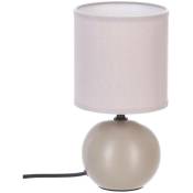 Lampe céramique Timéo gris taupe mat H25cm - Atmosphera créateur d'intérieur - Taupe