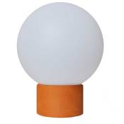 Lampe de table touch effet beton orange LED Terre cuite