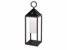Lanterne design sans fil led santorin black noir aluminium