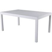 Marbella Table de salle à manger avec extension supplémentaire, 160, 240 cm, blanc, blanc.
