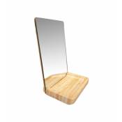 Miroir à poser rectangulaire support bois - neige 2843