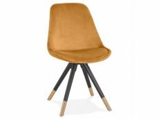 Paris prix - chaise design "adika" 83cm moutarde