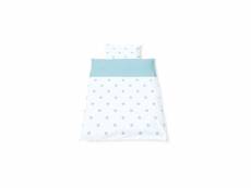 Pinolino linge de lit en percale pour lits de bébé sternchen bleu clair 2 pièces 630022-2