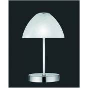 Queen Led Lampe de table Dimmable Nickel Alabaster