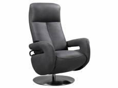 Rosario - fauteuil relax electrique cuir gris foncé