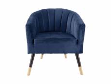 Royal - fauteuil en velours - couleur - bleu foncé